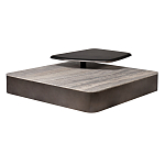 Столик журнальный квадратный  с полкой Sculptural Marble Accent с мрамором  варинант исполнения - 2 | Loft Concept в Тюмени