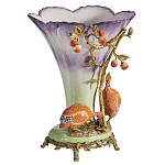 Ваза с цесарками из фарфора с бронзовыми элементами Garden of Eden варинант исполнения - 3 | Loft Concept в Тюмени