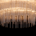 Люстра круглая с прозрачными стеклянными трубками Nembus варинант исполнения - 5 | Loft Concept в Тюмени