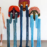 Вязаный Арт-Объект на стену из трех элементов Triptych варинант исполнения - 2 | Loft Concept в Тюмени