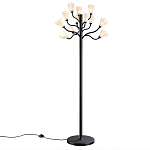 Торшер с плафонами из белых фарфоровых цветов на изогнутых ветвях Floralis варинант исполнения - 3 | Loft Concept в Тюмени