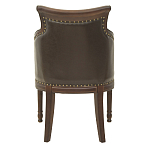 Кресло кожаное на 4-х деревянных ножках из массива березы Ethan Armchair brown варинант исполнения - 2 | Loft Concept в Тюмени