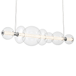 Подвесной светильник линейный с прозрачными стеклянными шарами разного диаметра Eurofase варинант исполнения - 1 | Loft Concept в Тюмени