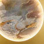 Бра в форме диска цвета латунь Brass Borders варинант исполнения - 2 | Loft Concept в Тюмени