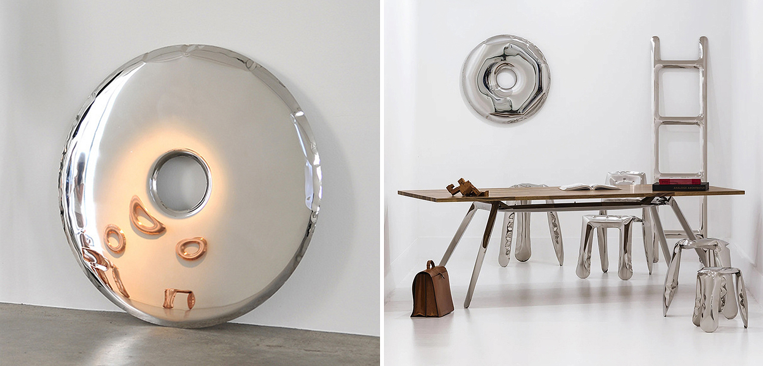 Арт-объект на стену Rondo Polished Stainless Steel Wall Mirror by Zieta Chrome Арт-объект на стену Rondo Polished Stainless Steel Wall Mirror by Zieta Chrome - Loft-Concept в Тюмени