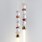 Бра с 2-мя вертикальными акриловыми светодиодными трубками и декоративными шариками PEARLS Suspension варинант исполнения - 3 | Loft Concept в Тюмени