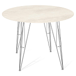 Стол обеденный с круглой столешницей из керамики на четырех ножках Sand Ceramics варинант исполнения - 1 | Loft Concept в Тюмени