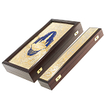 Нарды настольные из натурального камня лазурит и долерит Backgammon from Stone варинант исполнения - 15 | Loft Concept в Тюмени