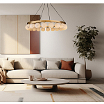 Люстра круглая с сферическими плафонами из натурального камня Phased Spheres варинант исполнения - 4 | Loft Concept в Тюмени