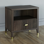 Прикроватная тумбочка с полкой Elsa Dreams Walnut  варинант исполнения - 1 | Loft Concept в Тюмени