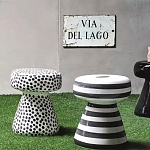 Дизайнерский журнальный стол белый в чёрный горох Gefan варинант исполнения - 2 | Loft Concept в Тюмени