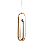 Подвесной светильник золотого цвета с двумя вытянутыми овальными рамками в форме скрепки Eurofase варинант исполнения - 1 | Loft Concept в Тюмени