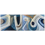 Арт-объект ручной работы Blue Abstraction из 4-х панелей варинант исполнения - 5 | Loft Concept в Тюмени