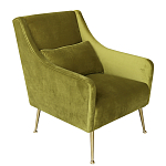 Кресло велюровое оливковое с подушкой Relaxation Soft варинант исполнения - 1 | Loft Concept в Тюмени