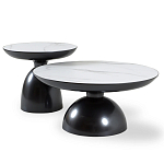 Столик журнальный круглый на черном металлическом основании Сharacter варинант исполнения - 3 | Loft Concept в Тюмени