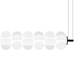 Светодиодный подвесной светильник линейный с белым воздушным плафоном Glowing Cloud варинант исполнения - 4 | Loft Concept в Тюмени