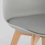 Стул с основой из пластика и мягким сиденьем Arvika Grey варинант исполнения - 6 | Loft Concept в Тюмени