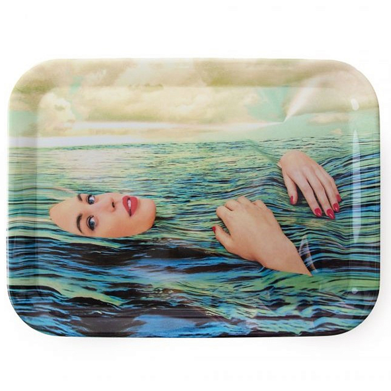 Поднос Seletti Sea Girl Голубой Мульти Поднос Seletti Sea Girl Голубой Мульти в Тюмени | Loft Concept