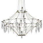Люстра подвесная из металла с прозрачными подвесками из хрусталя Quasar 93 варинант исполнения - 1 | Loft Concept в Тюмени