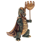 Подсвечник в виде дракона Dragon candlestick Green Gold Brown L or R варинант исполнения - 2 | Loft Concept в Тюмени