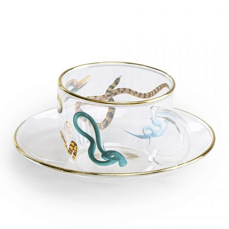 Кофейная пара Seletti Snakes Прозрачный Мульти Кофейная пара Seletti Snakes Прозрачный Мульти в Тюмени | Loft Concept