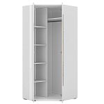 Шкаф угловой с белым глянцевым фасадом Grace of Furniture варинант исполнения - 2 | Loft Concept в Тюмени