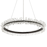 Кольцевая люстра с хрустальным декором Rowan Crystal Ring Horizontal Black Chandelier варинант исполнения - 1 | Loft Concept в Тюмени