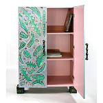 Премиальный Шкаф Defoliation двухстворчатый роспись зеленые листья  варинант исполнения - 3 | Loft Concept в Тюмени