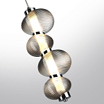 Подвесной светильник с 4-мя рифлеными стеклянными шарами Marcelh Light варинант исполнения - 5 | Loft Concept в Тюмени