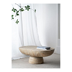 Столик кофейный кремового цвета с овальной столешницей и круглым основанием Cream Dalmen Table варинант исполнения - 10 | Loft Concept в Тюмени