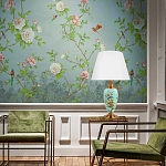 Настольная лампа голубая с изображением птиц Slip Away варинант исполнения - 5 | Loft Concept в Тюмени