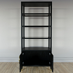 Стеллаж со стеклянными полками Elsa Dreams Black варинант исполнения - 3 | Loft Concept в Тюмени