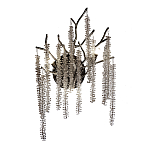 Бра на ветвистым серебрянном каркасе со стеклянными подвесами Raceme варинант исполнения - 1 | Loft Concept в Тюмени