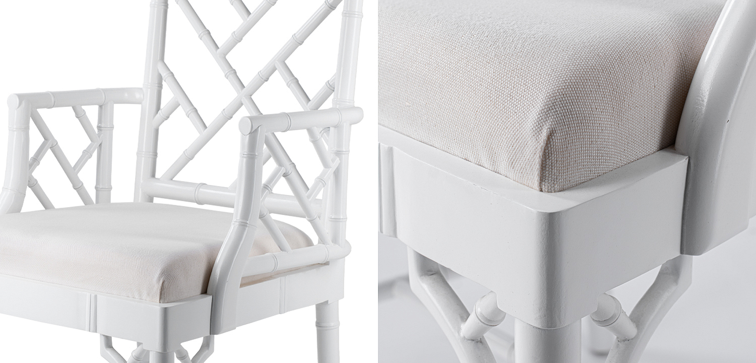 White Chippendale Arm Chair White Chippendale Arm Chair - Loft-Concept в Тюмени