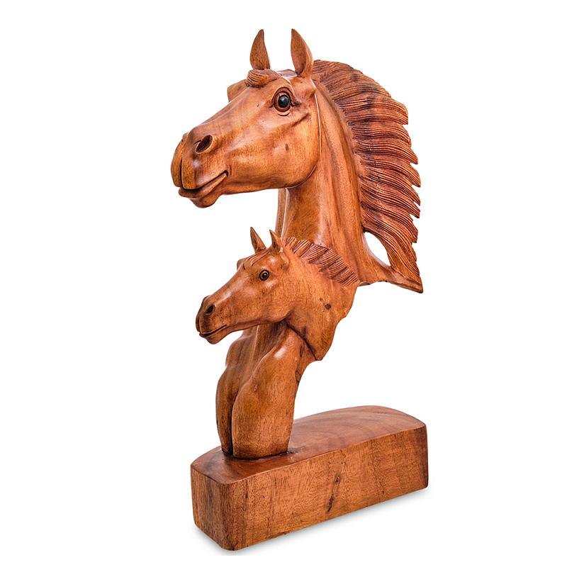 Статуэтка деревянная в виде головы лошади Horse of the World Коричневый Статуэтка деревянная в виде головы лошади Horse of the World Коричневый в Тюмени | Loft Concept
