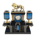 Настольный письменный набор из лазурита с декором в виде льва Golden Lion варинант исполнения - 1 | Loft Concept в Тюмени