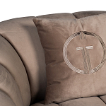 Дизайнерское кресло мягкое из серого велюра Serenity варинант исполнения - 2 | Loft Concept в Тюмени