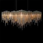 Люстра подвесная с металлическими дугами и длинными цепочками 115 см Atlantis Chain варинант исполнения - 16 | Loft Concept в Тюмени