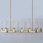 Люстра CANELLE Linear Chandelier 12 Modern Brass варинант исполнения - 2 | Loft Concept в Тюмени