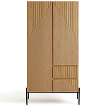 Шкаф с геометрическим рисунком на дверцах Anders Light Wood варинант исполнения - 1 | Loft Concept в Тюмени