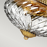 Потолочный светильник цвета латунь с прозрачным рифленым плафоном в форме чаши Hinkley варинант исполнения - 3 | Loft Concept в Тюмени