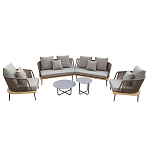 Диван садовый угловой Counter серый варинант исполнения - 3 | Loft Concept в Тюмени