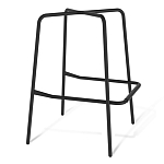 Барный стул со спинкой и подлокотниками на 4-х металлических ножках Douglas Rhombus Черный Велюр варинант исполнения - 5 | Loft Concept в Тюмени