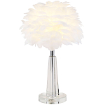 Настольная лампа с перьями Plumage White Table Lamp варинант исполнения - 1 | Loft Concept в Тюмени