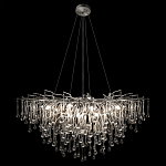 Люстра подвесная с прозрачными стеклянными подвесками в форме капель Диаметр 100 см Droplet Chandelier варинант исполнения - 13 | Loft Concept в Тюмени