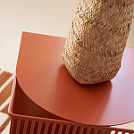 Оранжевый приставной стол из металла Lattice варинант исполнения - 6 | Loft Concept в Тюмени