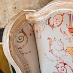 Кресло из массива бука серое с растительным орнаментом Raffael Floral Grey Armchair варинант исполнения - 6 | Loft Concept в Тюмени