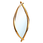 Зеркало овальное в деревянной золотистой раме Oval Gold Lines варинант исполнения - 1 | Loft Concept в Тюмени