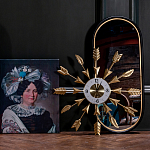 Часы настенные золотые из металла с декором в виде стрел Current Time варинант исполнения - 3 | Loft Concept в Тюмени