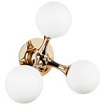 Бра с 3-мя плафонами из стеклянных шаров Pearls Suspension Gold Wall Lamp варинант исполнения - 1 | Loft Concept в Тюмени